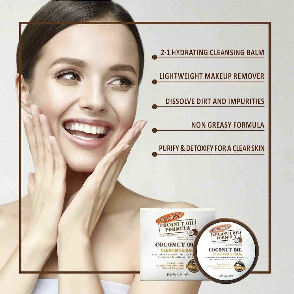 imagePalmers Coconut Oil Formula Coconut Monoi Facial Cleansing Balm and Makeup Remover 225 Ounces225 Ounce Pack of 2