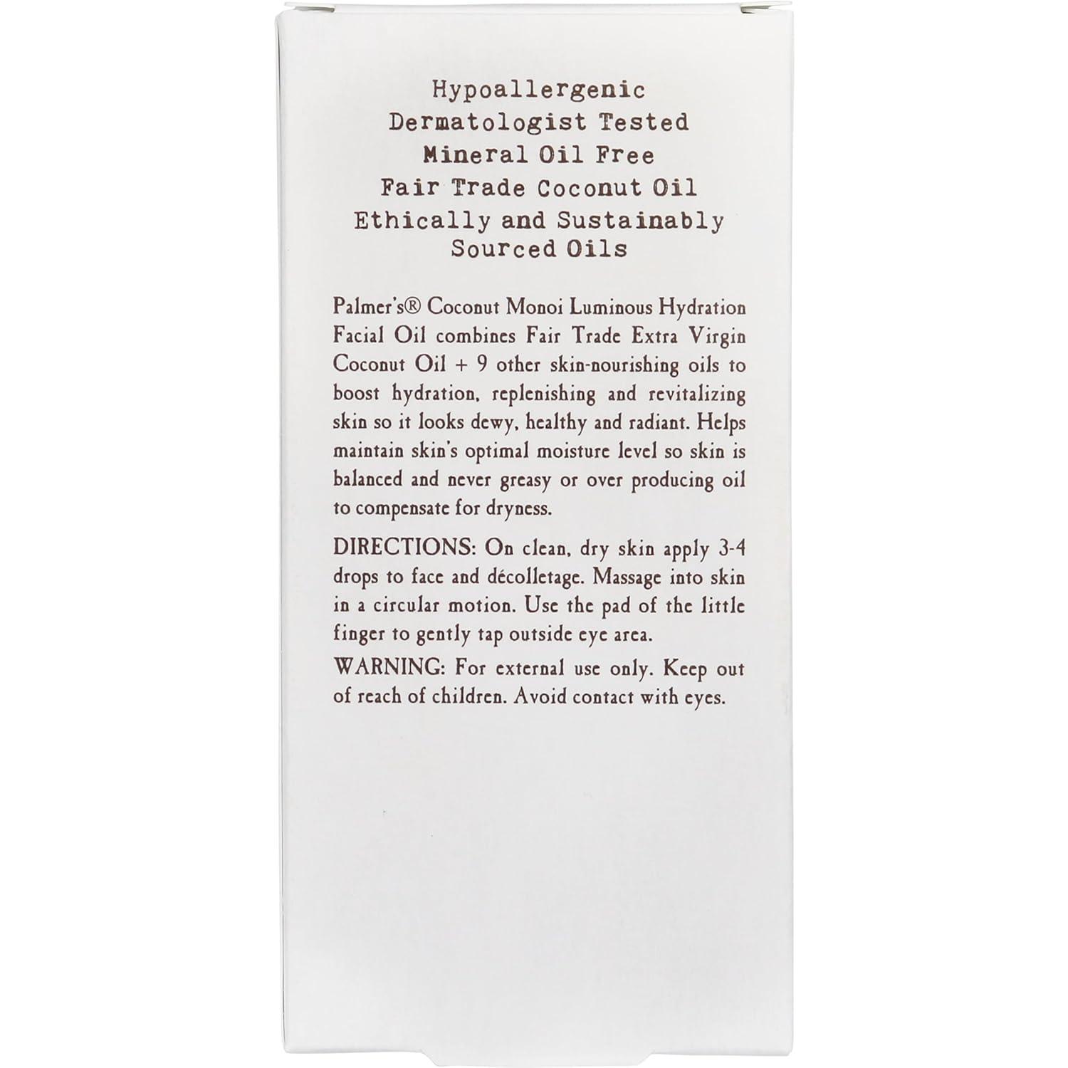 imagePalmers Coconut Oil Formula Coconut Monoi Luminous Hydration Facial Oil 1 Ounce1 Fl Oz Pack of 1