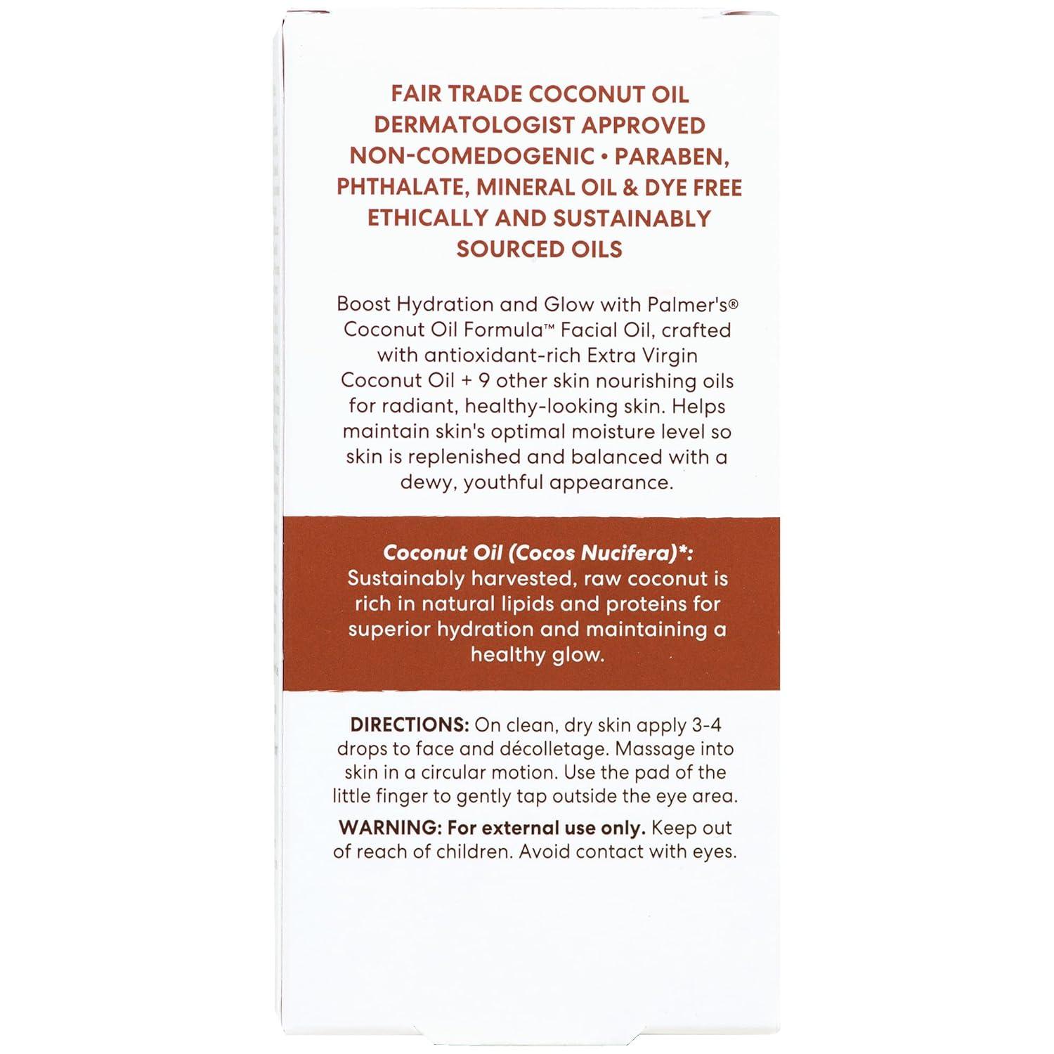 imagePalmers Coconut Oil Formula Coconut Monoi Luminous Hydration Facial Oil 1 Ounce1 Fl Oz Pack of 2