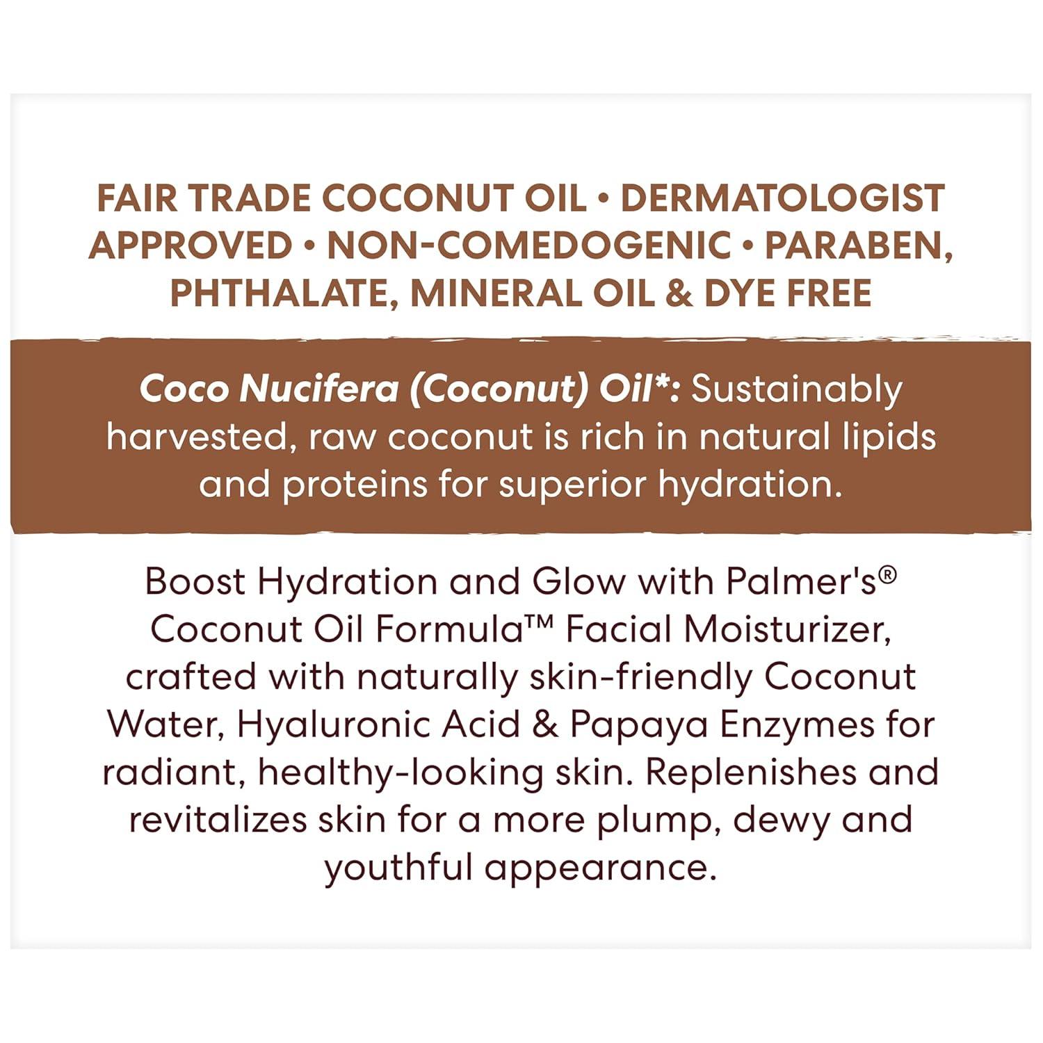 imagePalmers Coconut Oil Formula Coconut Water Face Moisturizer 17 Ounce Jar17 Ounce Pack of 2