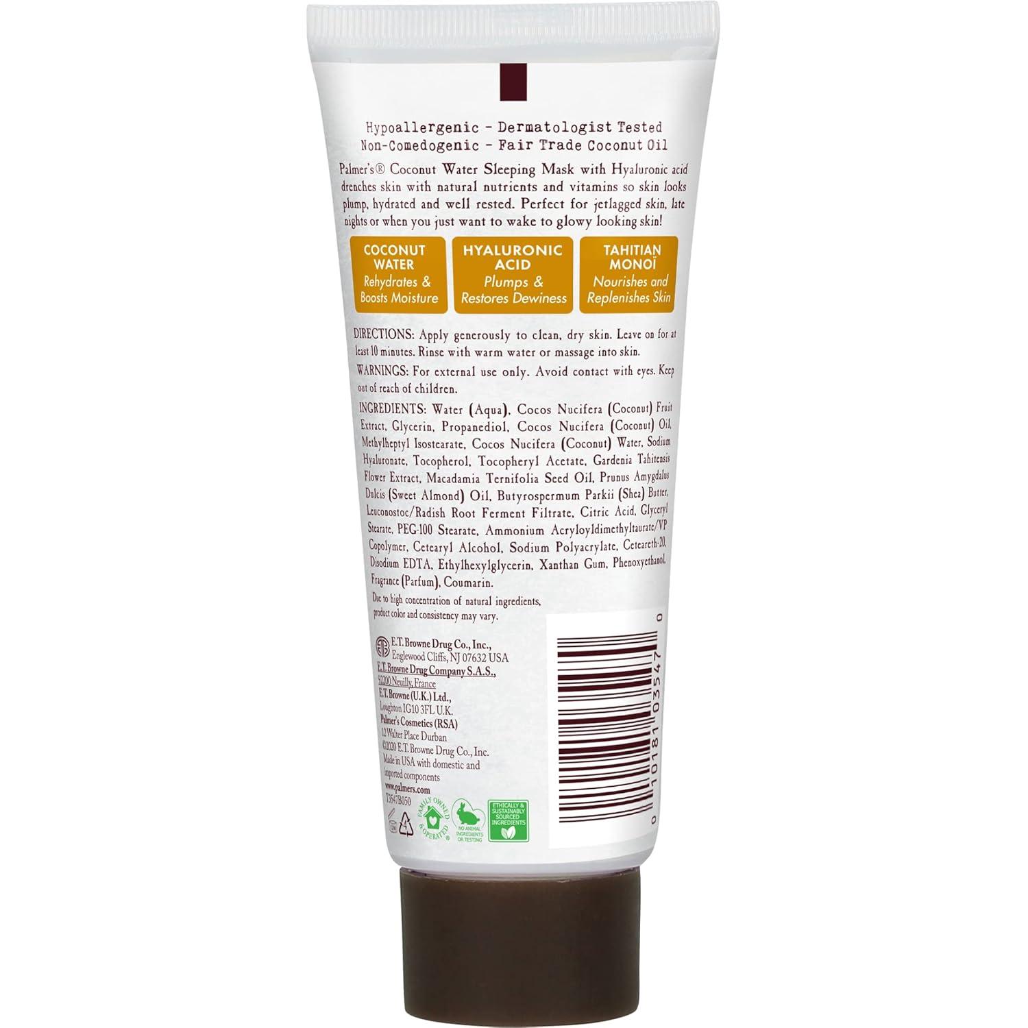 imagePalmers Coconut Oil Formula Coconut Water Hydrating Facial Mask 317 Ounces