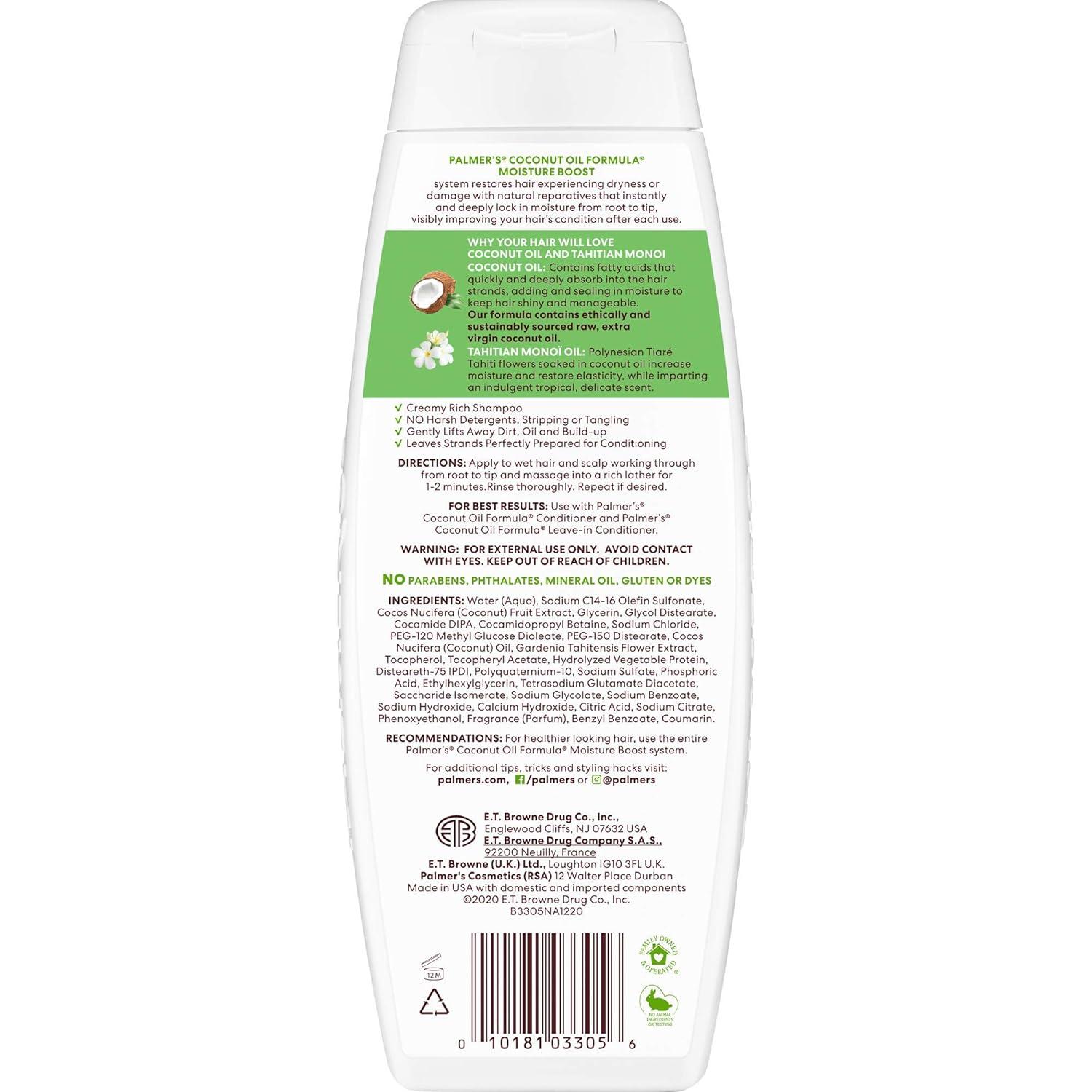imagePalmers Coconut Oil Formula Conditioning Shampoo 400ml135 Fl Oz Pack of 2