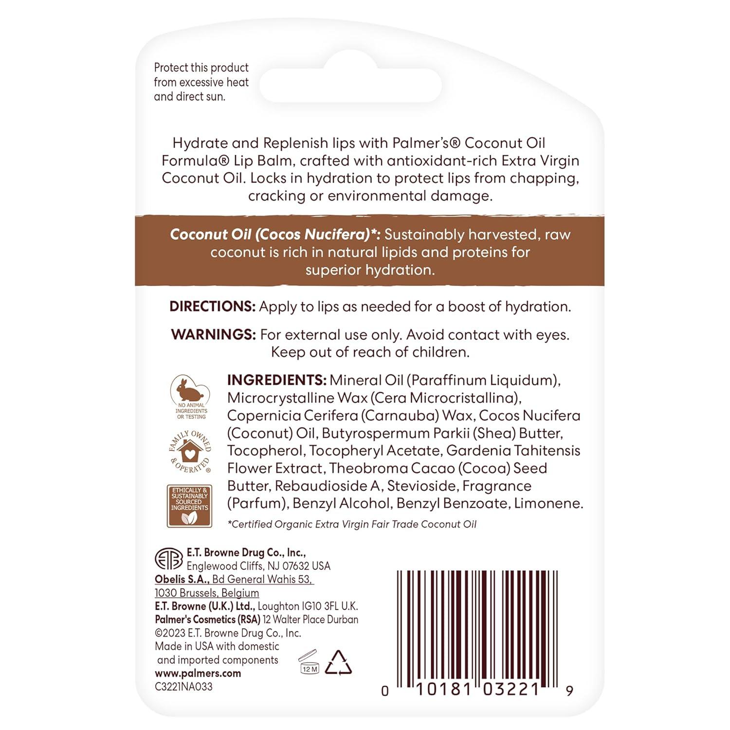 imagePalmers Coconut Oil Formula Lip Balm Duo AllDay Moisturization Hydrates Dry Cracked Lips Pack of 22 Count Pack of 2