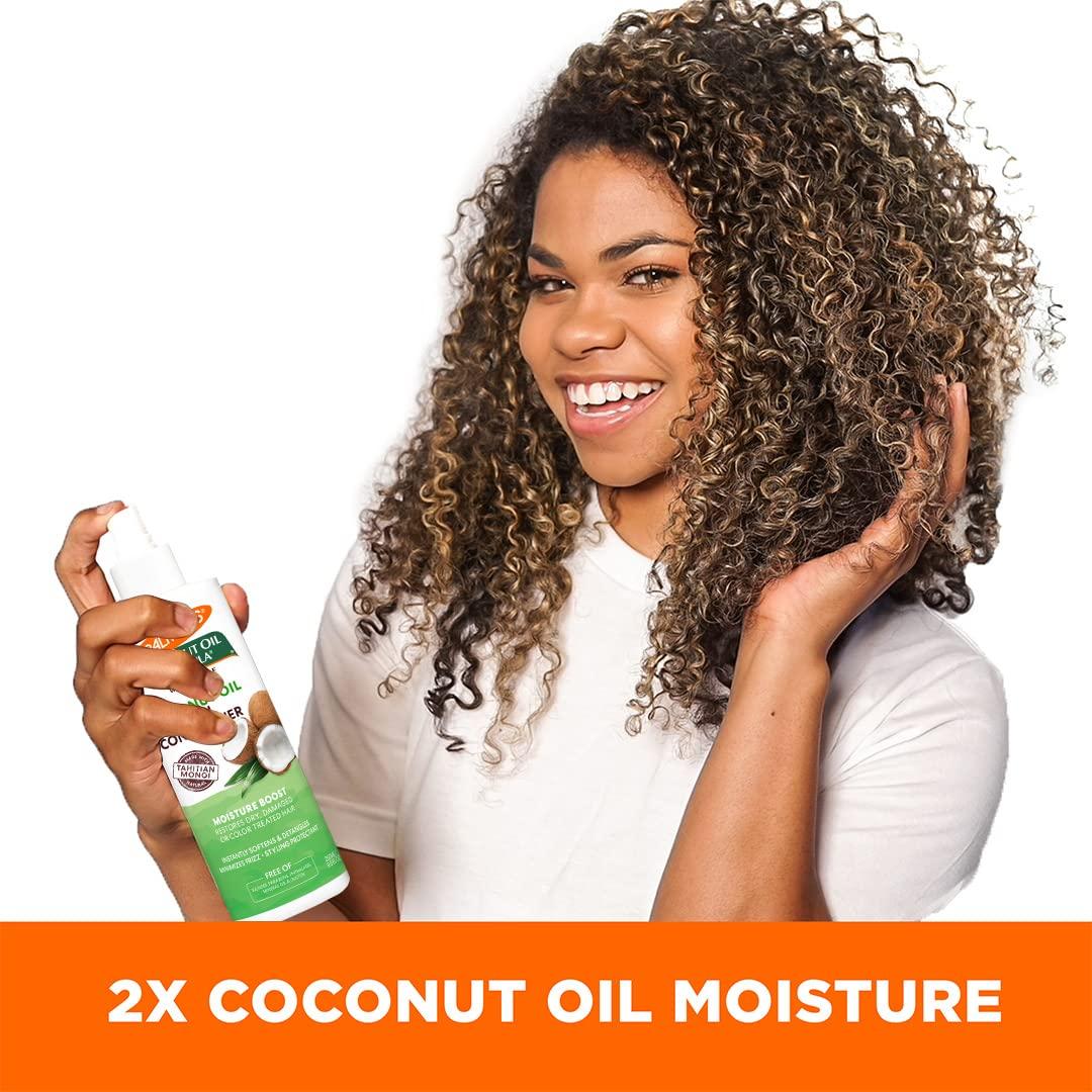 imagePalmers Coconut Oil Formula Moisture Boost LeaveIn Conditioner Spray Instantly Detangle Hydrate and Strengthen Textured and Curly Hair 85 OunceLeave In conditioner