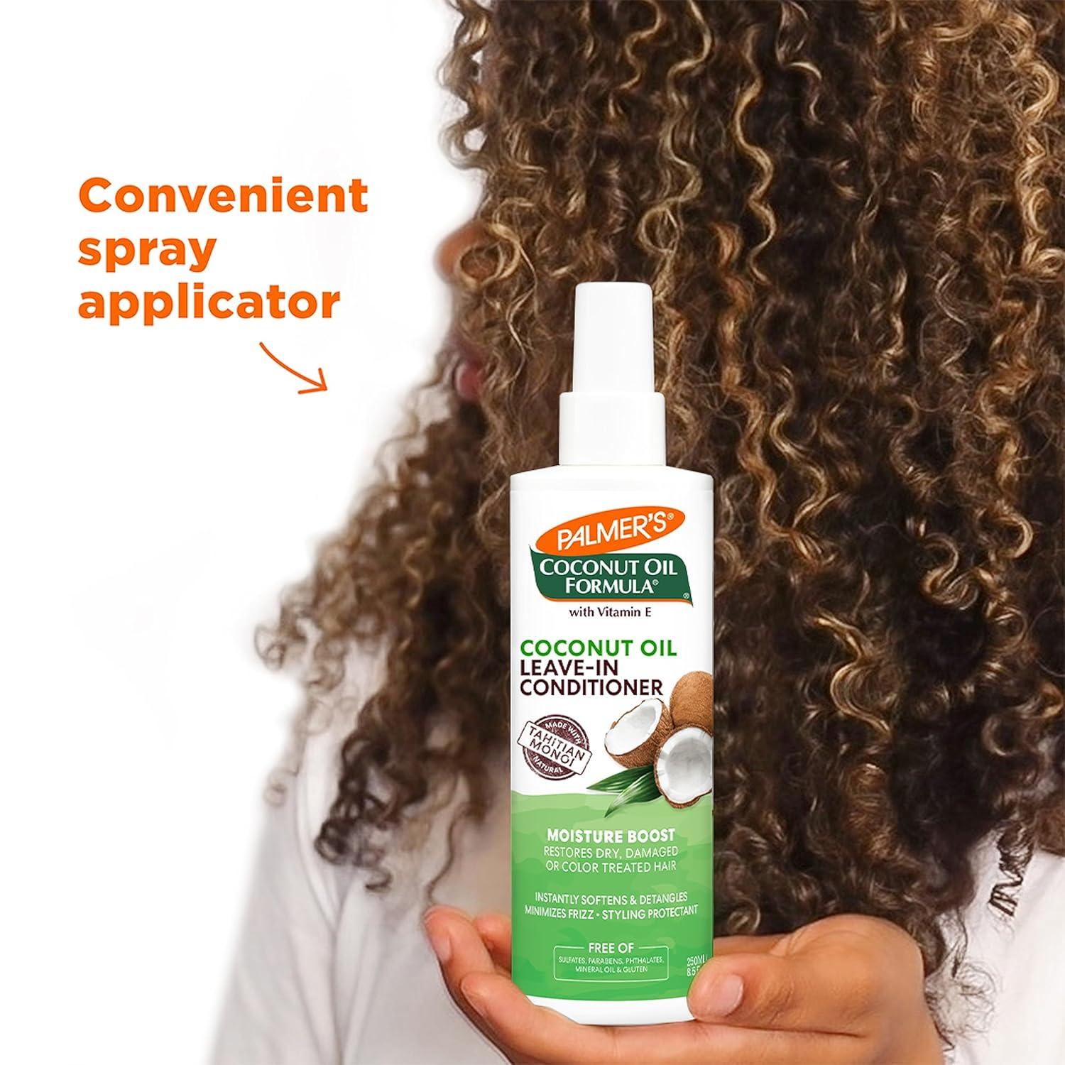 imagePalmers Coconut Oil Formula Moisture Boost LeaveIn Conditioner Spray Instantly Detangle Hydrate and Strengthen Textured and Curly Hair 85 OunceLeave In conditioner