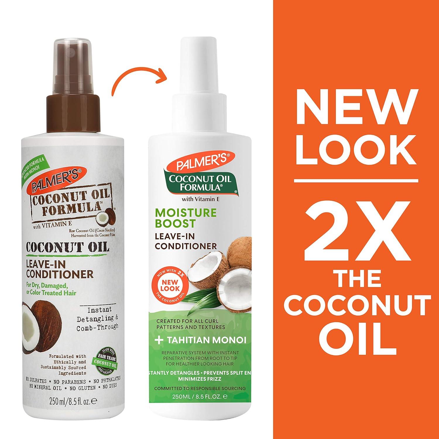 imagePalmers Coconut Oil Formula Moisture Boost LeaveIn Conditioner Spray Instantly Detangle Hydrate and Strengthen Textured and Curly Hair 85 OunceLeave In conditioner