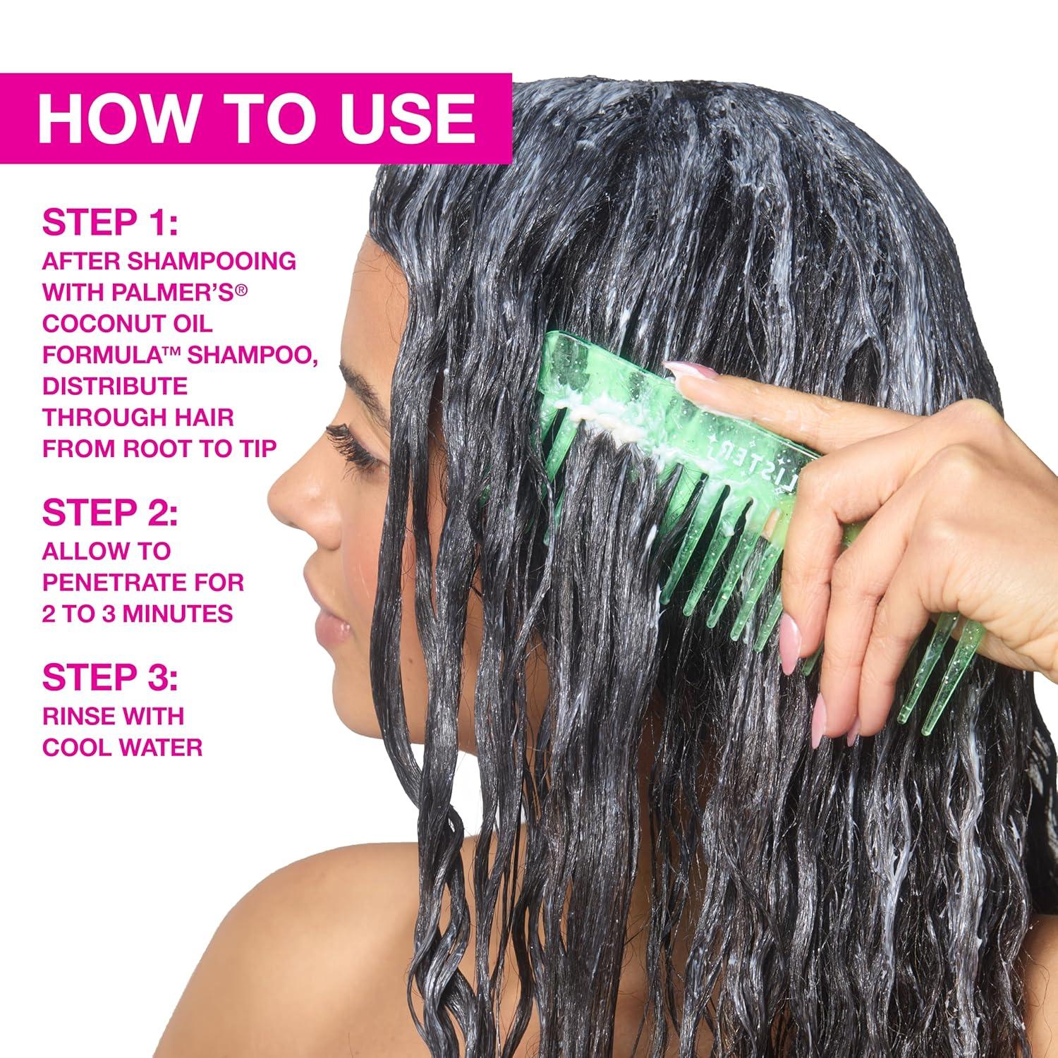 imagePalmers Coconut Oil Formula Moisture Boost Protein Pack Hair Treatment for Dry Damaged OverProcessed and Colored Hair 21 Ounce Pack of 12