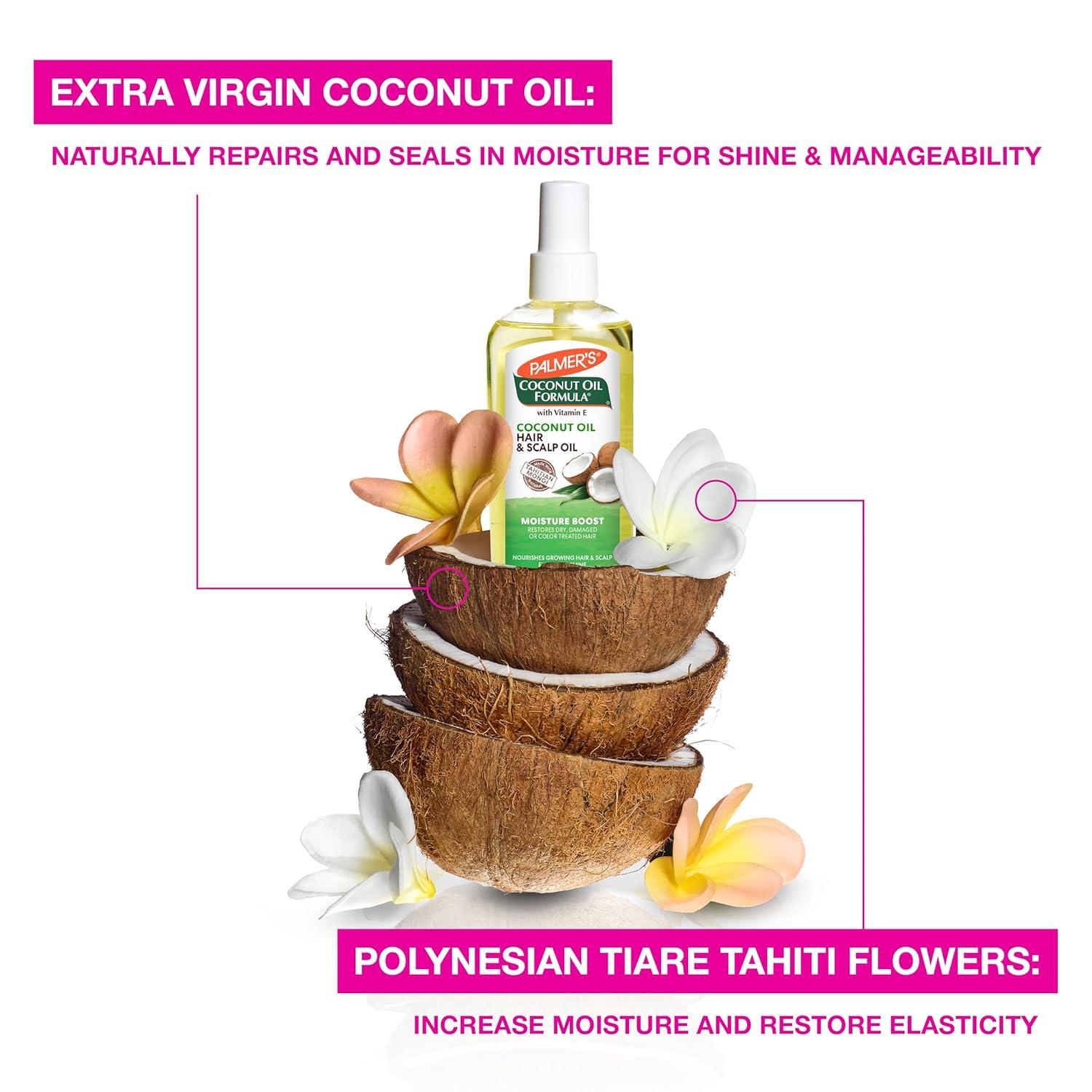 imagePalmers Coconut Oil Moisture Boost Restorative Hair and Scalp Oil Spray Lasting Hydration and Shine for Dry or Damaged Hair Promotes Scalp Health 51 Oz51 Ounce Pack of 1