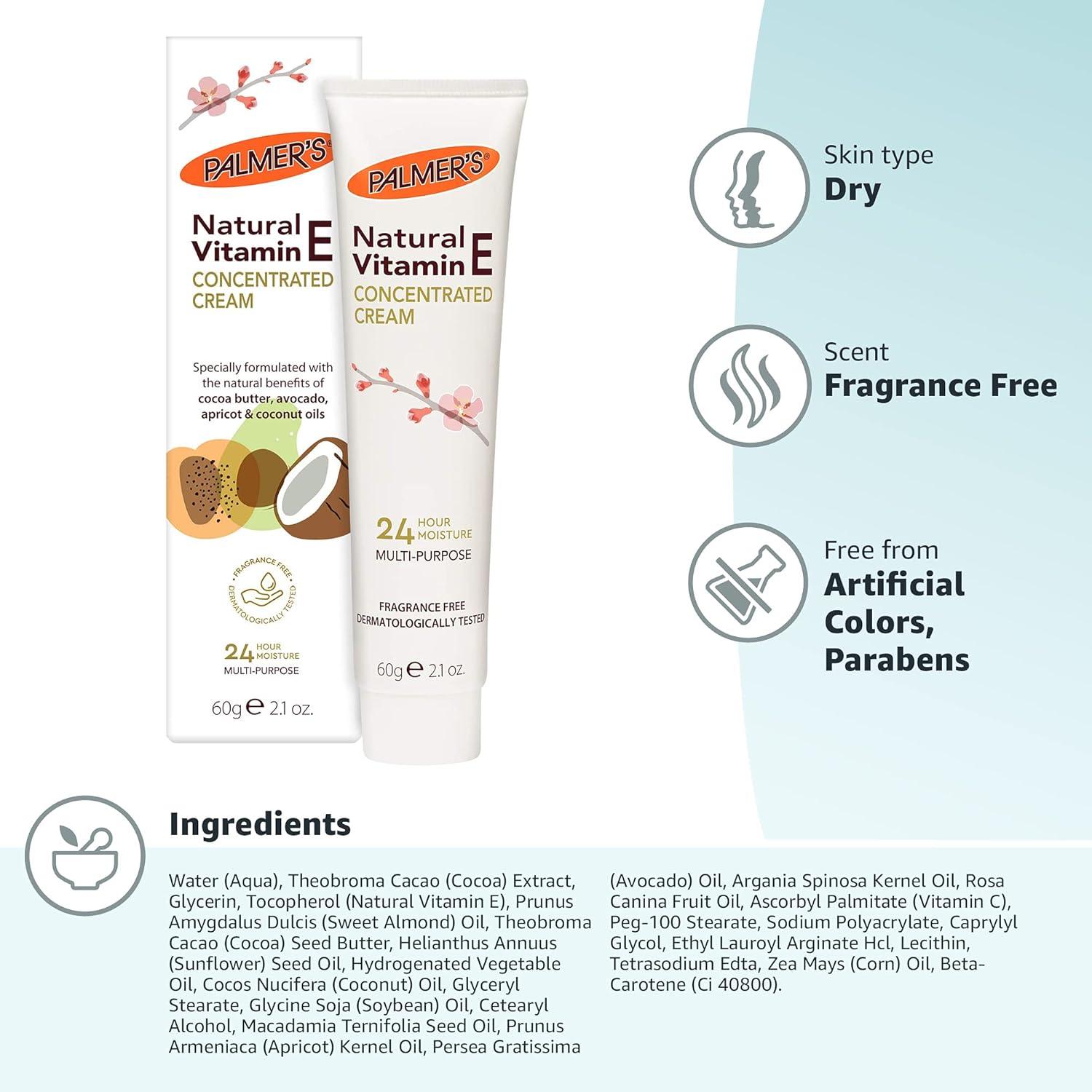 imagePalmers Natural Vitamin E Concentrated Cream 21 Ounce21 Ounce Pack of 2