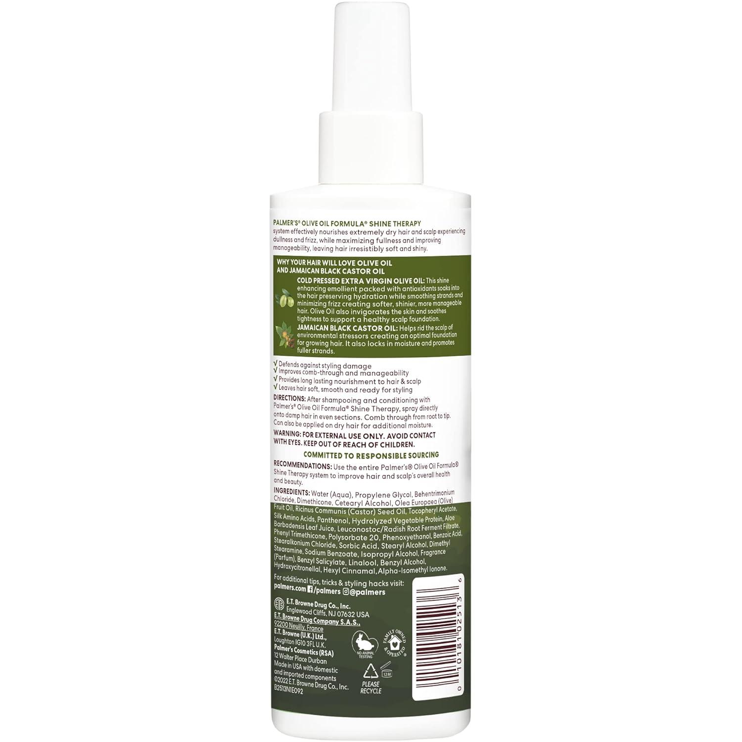 imagePalmers Olive Oil Formula Leave In Conditioner Spray Shine Therapy Instantly Detangle Soften and Smooth Textured and Curly Hair 85 Ounces85 Fl Oz Pack of 1