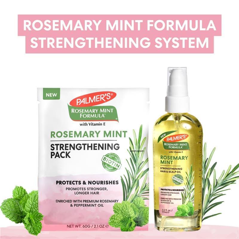 imagePalmers Rosemary Mint Formula Hair Care Bundle Strengthening Hair amp Scalp Oil 33 Fl Oz amp Strengthening Mask 21 Oz Helps Stimulate Growth Hydrating amp Protecting AntiBreakage Adds Shine