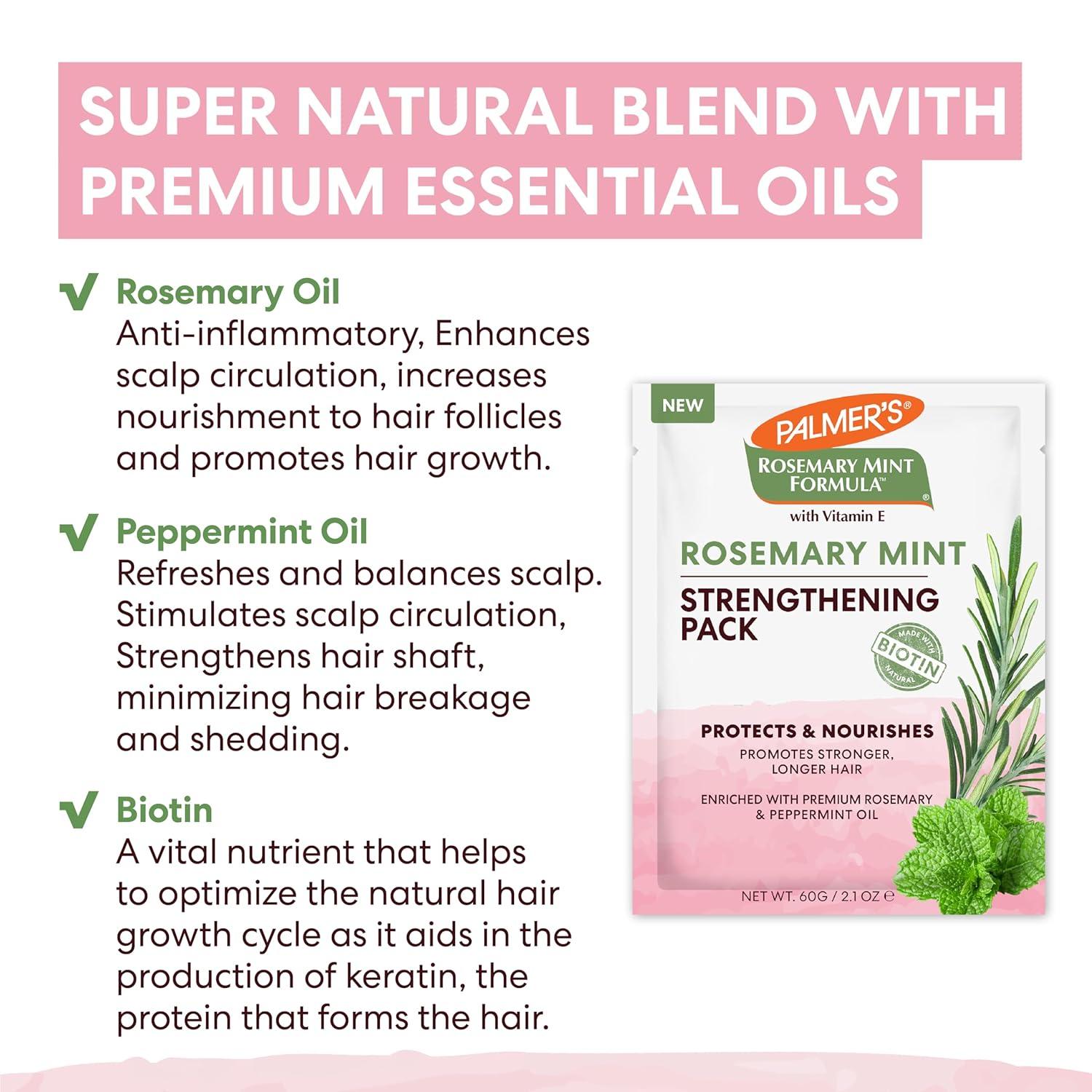imagePalmers Rosemary Mint Formula Hair Care Bundle Strengthening Hair amp Scalp Oil 33 Fl Oz amp Strengthening Mask 21 Oz Helps Stimulate Growth Hydrating amp Protecting AntiBreakage Adds Shine