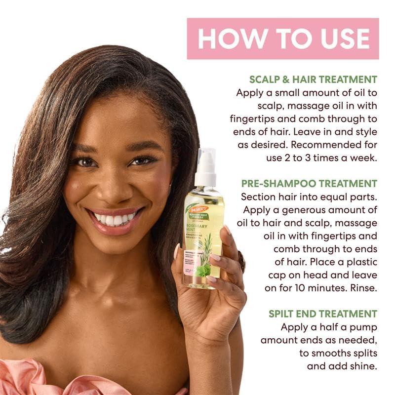imagePalmers Rosemary Mint Formula Hair Care Bundle Strengthening Hair amp Scalp Oil 33 Fl Oz amp Strengthening Mask 21 Oz Helps Stimulate Growth Hydrating amp Protecting AntiBreakage Adds Shine