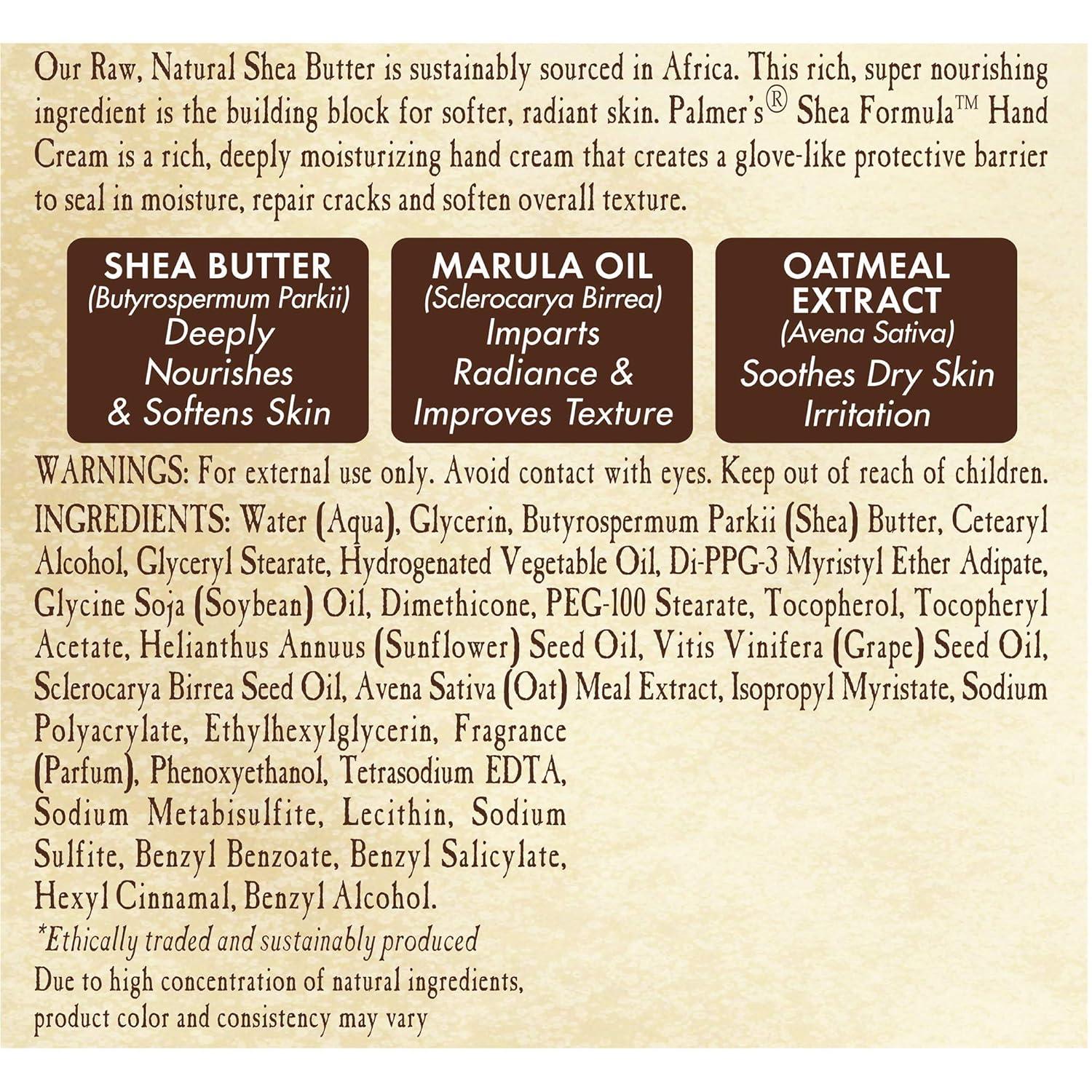 imagePalmers Shea Butter Formula Hand Cream for Dry Cracked Skin Hand Lotion Easter Basket Stuffers Travel Size Hand Moisturizer 34 OunceShea Butter