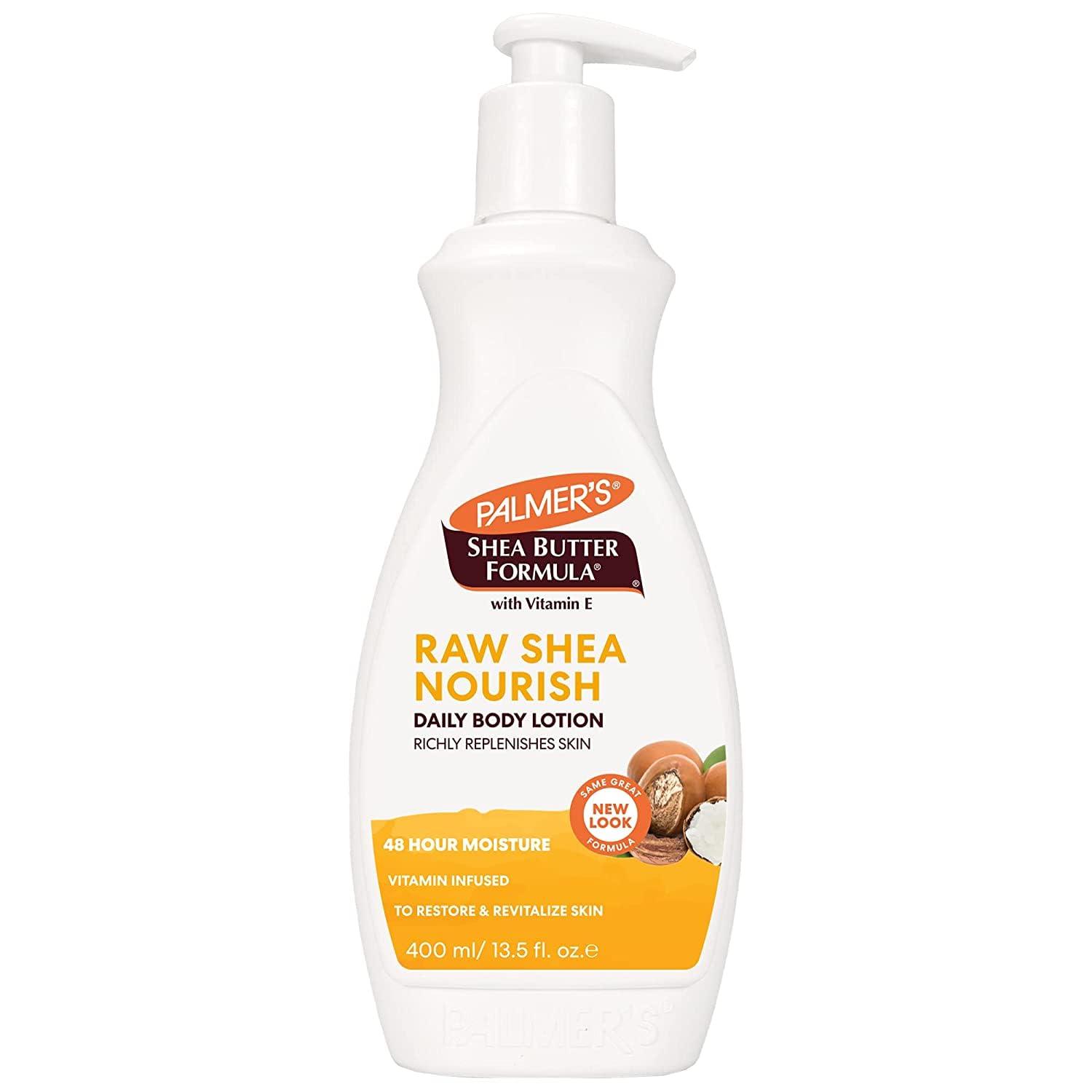 imagePalmers Shea Formula Raw Shea Body Lotion for Dry Skin Hand amp Body Moisturizer Value Size Pump Bottle 338 Ounces Pack of 1135 Fl Oz Pack of 2