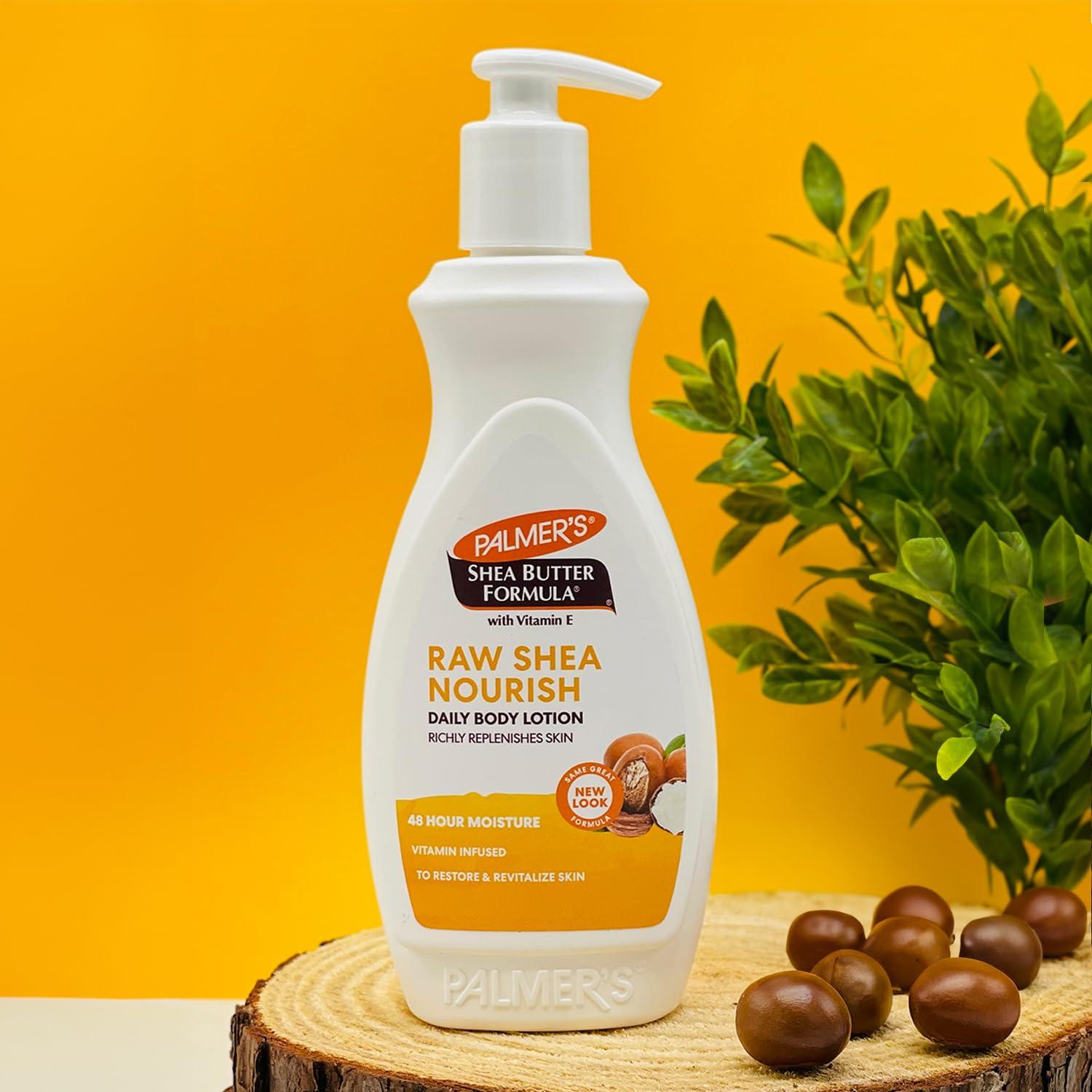 imagePalmers Shea Formula Raw Shea Body Lotion for Dry Skin Hand amp Body Moisturizer Value Size Pump Bottle 338 Ounces Pack of 1135 Fl Oz Pack of 2