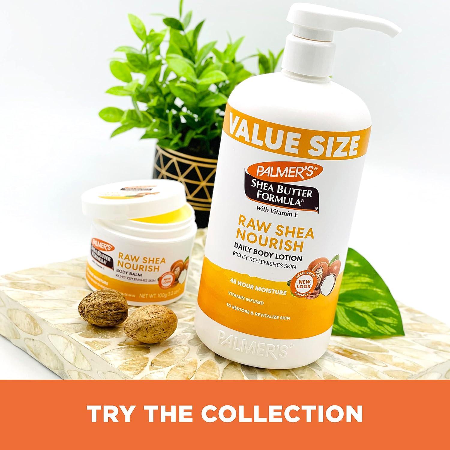 imagePalmers Shea Formula Raw Shea Body Lotion for Dry Skin Hand amp Body Moisturizer Value Size Pump Bottle 338 Ounces Pack of 1338 Fl Oz Pack of 2