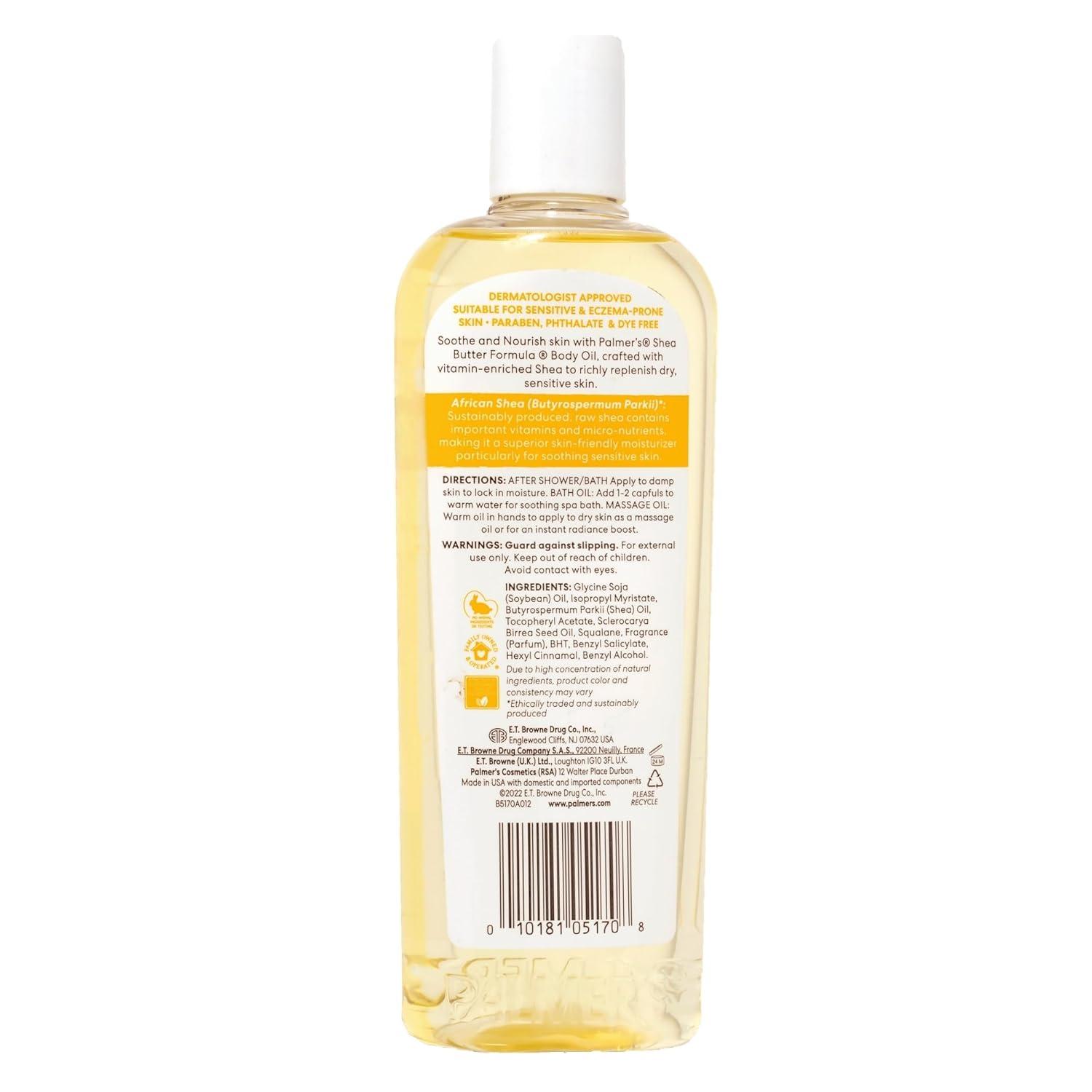 imagePalmers Shea Formula Raw Shea Body Oil with Vitamin E Deep Body Moisturizer to Soothe amp Nourish Dry Sensitive amp EczemaProne Skin 85 oz85 Fl Oz Pack of 12