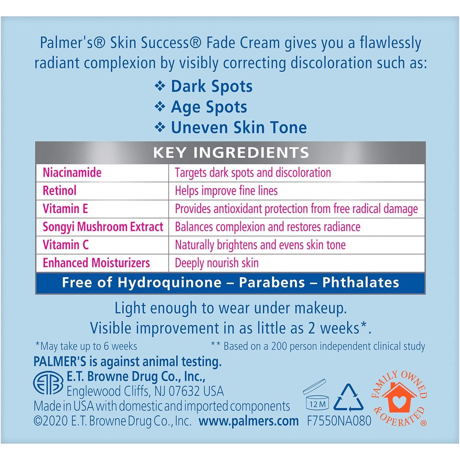 imagePalmers Skin Success AntiDark Spot Fade Cream with Vitamin E and Niacinamide for All Skin Types 27 Ounce27 Ounce Pack of 1