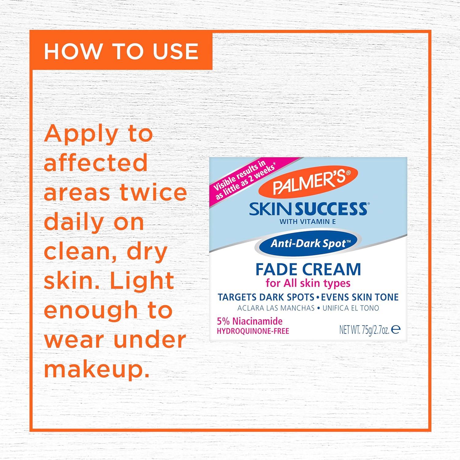 imagePalmers Skin Success AntiDark Spot Fade Cream with Vitamin E and Niacinamide for All Skin Types 27 Ounce27 Ounce Pack of 1
