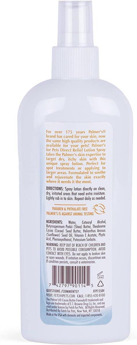 imagePalmers for Pets Cocoa Butter Paw Pad and Nose Balm for Dogs Fragrance Free Dog Skin Soother with Vitamin E for Dry Paws and Noses Plant Based Formula 35 OzRelief Lotion Spray