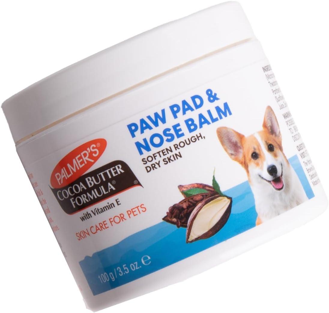 imagePalmers for Pets Cocoa Butter Paw Pad and Nose Balm for Dogs Fragrance Free Dog Skin Soother with Vitamin E for Dry Paws and Noses Plant Based Formula 35 OzPaw Pad Nose Balm