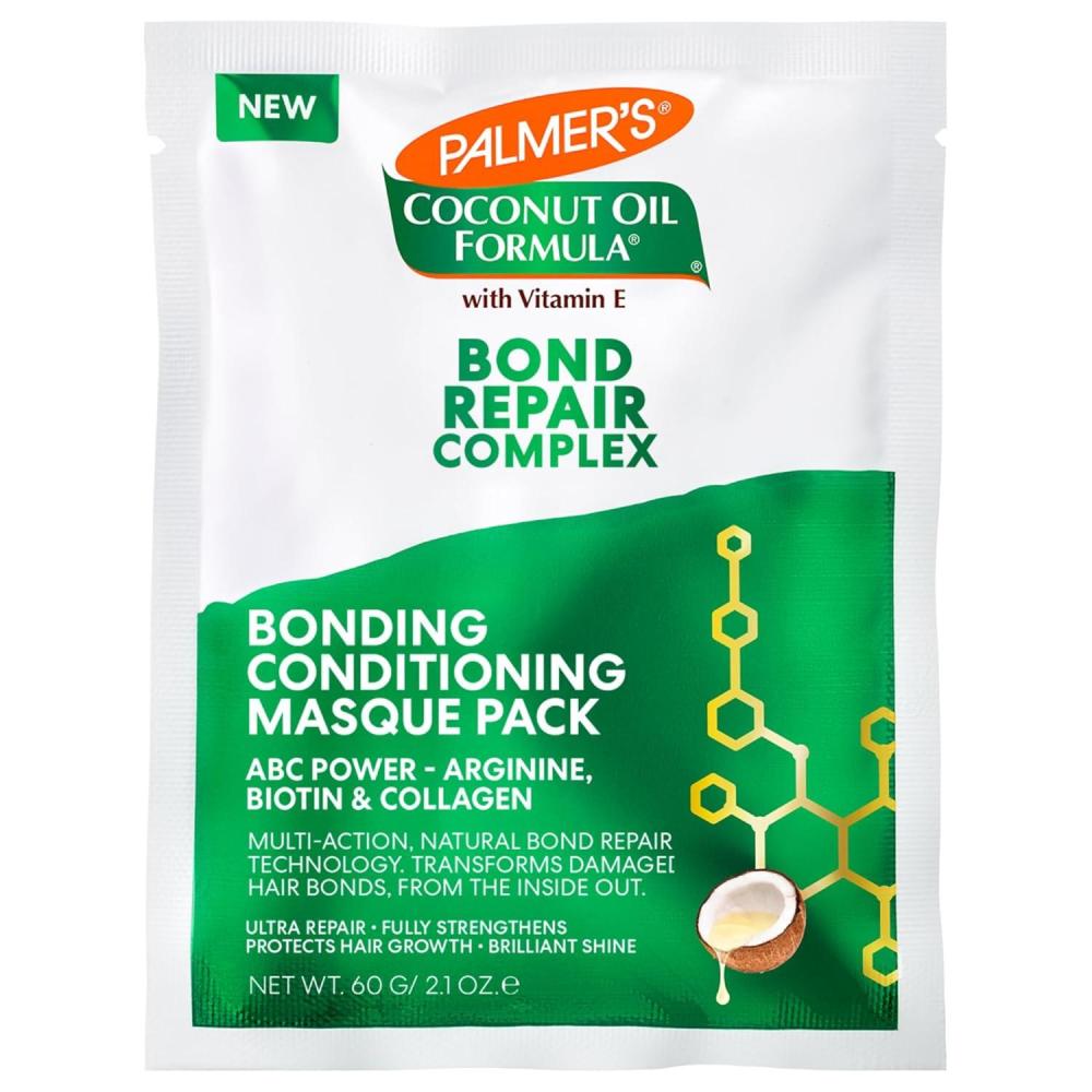imagePalmers Amino Bonding Complex Hair Mask Intense Conditioning Masque Pack with Coconut Oil amp Vitamin E Heat Protectant Anti Frizz Adds Shine Protects Hair Growth All Hair Types 12 fl oz bottle21 Fl Oz Pack of 1