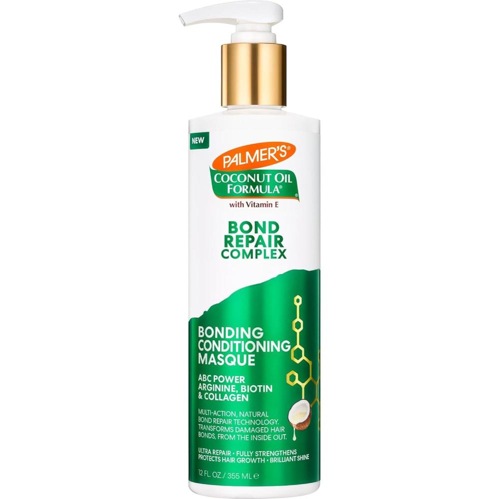 imagePalmers Amino Bonding Complex Hair Mask Intense Conditioning Masque Pack with Coconut Oil amp Vitamin E Heat Protectant Anti Frizz Adds Shine Protects Hair Growth All Hair Types 12 fl oz bottle12 Fl Oz Pack of 1