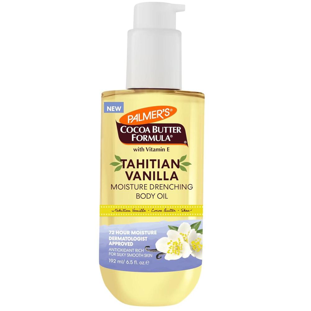 imagePalmers Cocoa Butter Formula Body Oil Moisture Drenching Tahitian Vanilla 65 Oz 72Hr Hydration with Shea Butter amp Vitamin E for Softer Skin Protects amp Soothes Dryness Dermatologist Approved