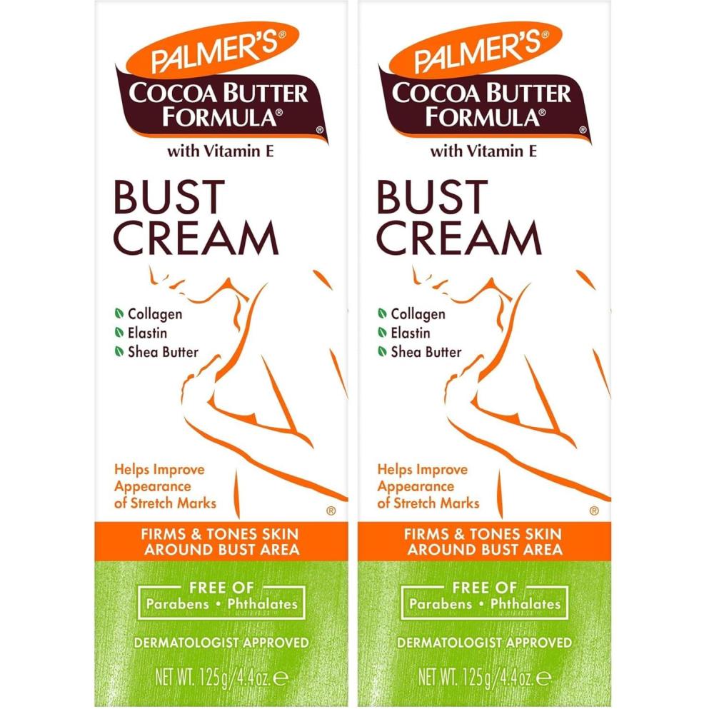 imagePalmers Cocoa Butter Formula Bust Cream for Pregnancy Skin Care with Vitamin E 44 oz Pack of 344 Ounce Pack of 2