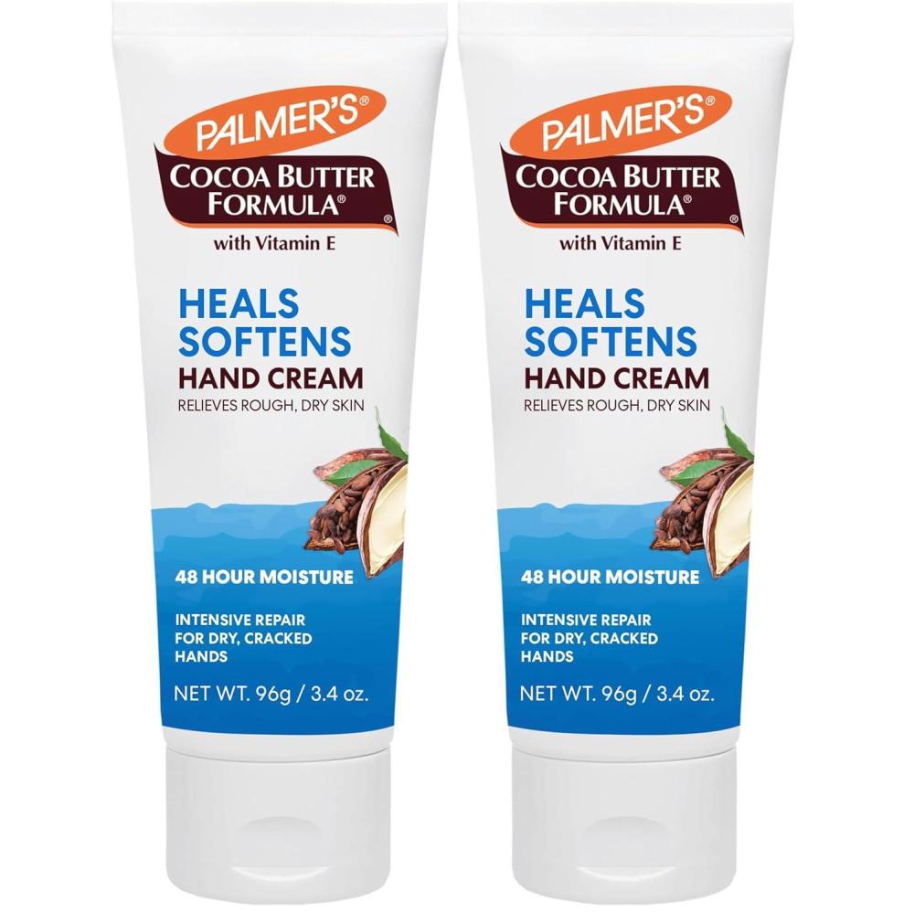imagePalmers Cocoa Butter Formula Hand Cream for Dry Cracked Skin Travel Size Hand Lotion 34 Ounce34 Fl Oz Pack of 2