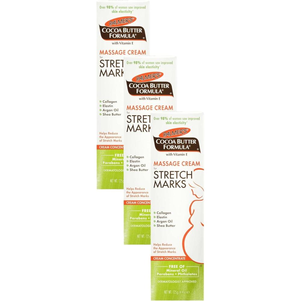 imagePalmers Cocoa Butter Formula Massage Cream for Stretch Marks and Pregnancy Skin Care 44 Ounces Pack of 244 Ounce Pack of 3