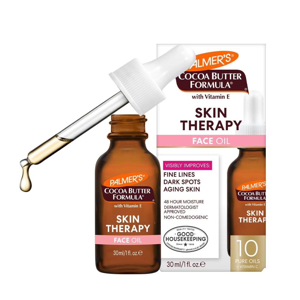 imagePalmers Cocoa Butter Formula Moisturizing Skin Therapy Oil for Face with Vitamin E C amp 10 Pure Facial Oils Blend Rosehip Oil Fragrance 1 Ounce1 Fl Oz Pack of 1