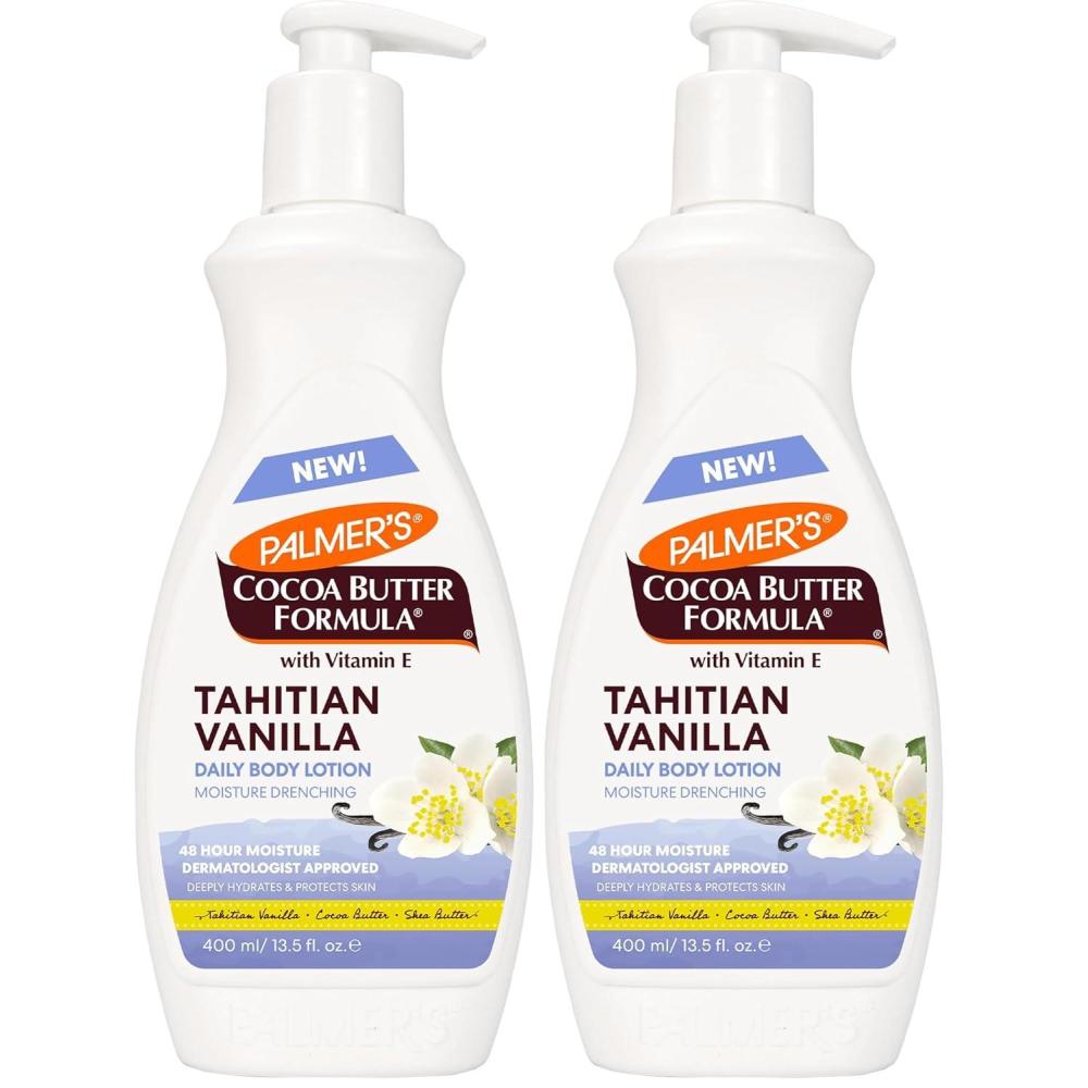 imagePalmers Cocoa Butter Formula Tahitian Vanilla Body Lotion 135 Oz Daily Moisturizing Lotion for Dry Skin with Shea Butter amp Vitamin E Hydrates amp Protects Helps Provide 48Hour Deep Moisture135 Ounce Pack of 2