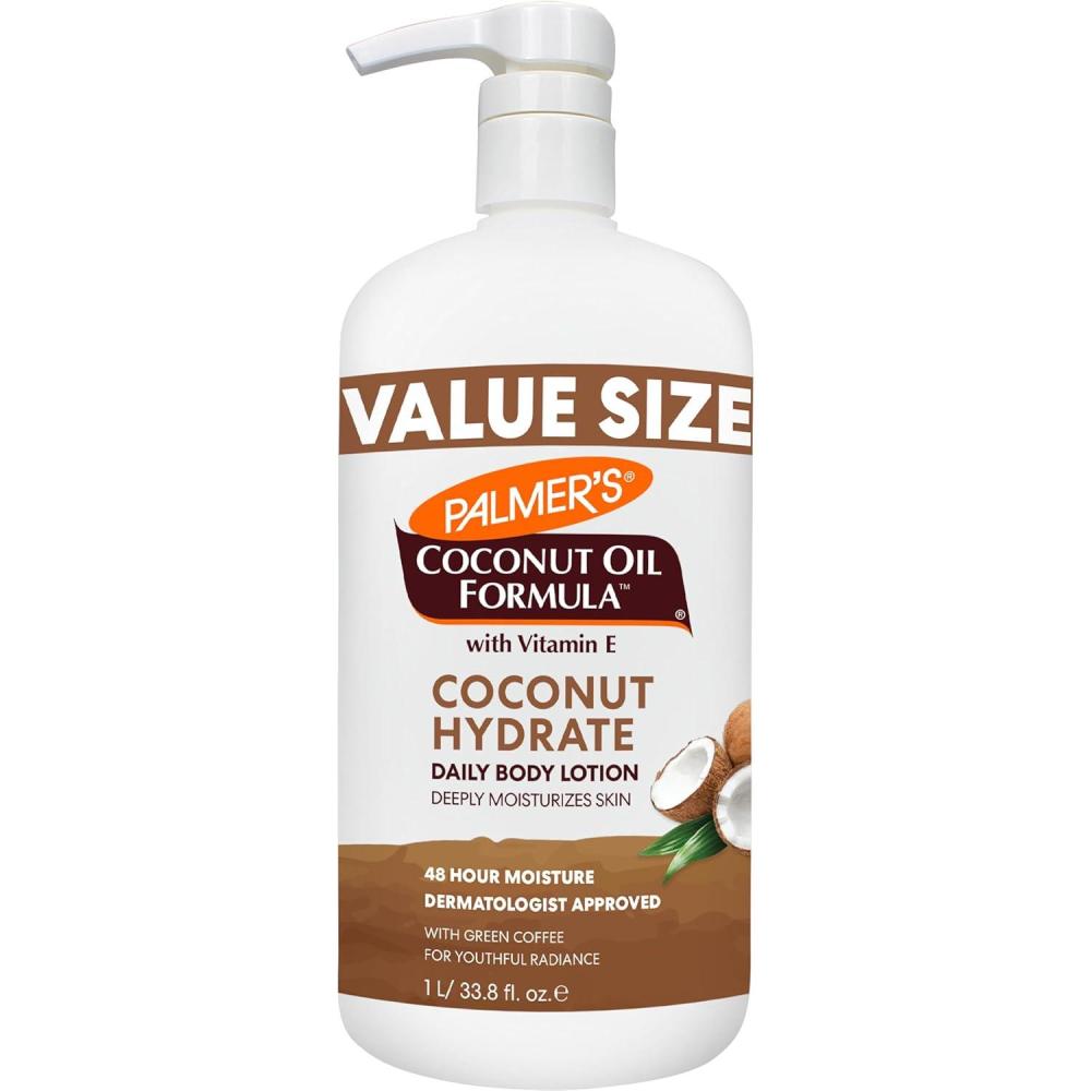 imagePalmers Coconut Oil Formula Body Lotion for Dry Skin Hand amp Body Moisturizer with Green Coffee Extract amp Vitamin E Value Size Pump Bottle 338 Fl Oz Pack of 1
