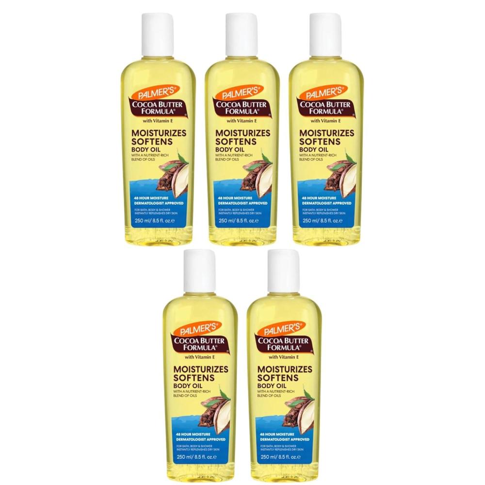 imagePalmers Coconut Oil Formula Body Oil Body Moisturizer with Green Coffee Extract Bath Oil for Dry Skin 85 Ounces Pour Cap85 Fl Oz Pack of 5
