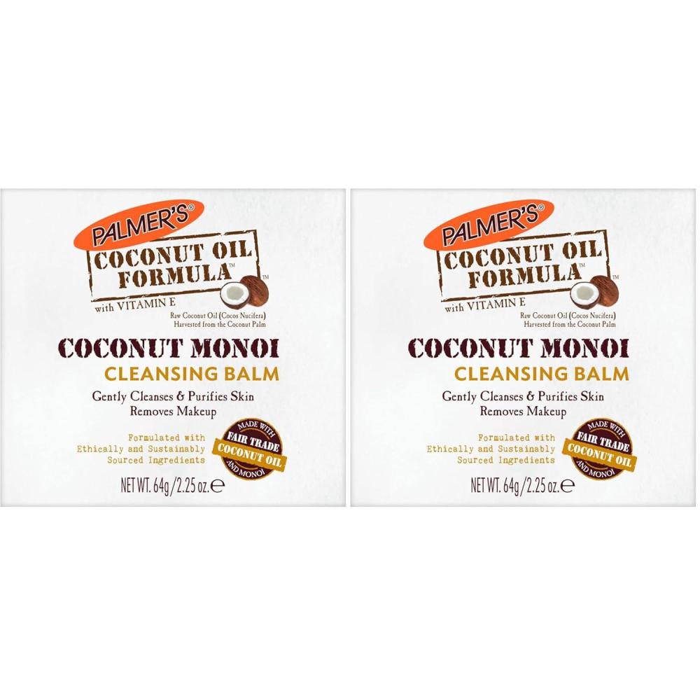 imagePalmers Coconut Oil Formula Coconut Monoi Facial Cleansing Balm and Makeup Remover 225 Ounces225 Ounce Pack of 2