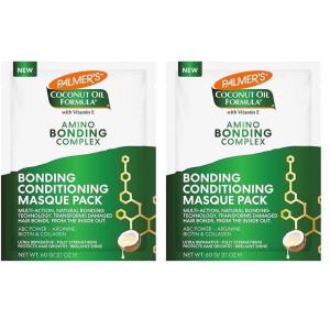 Palmer’s Amino Bonding Complex Hair Mask, Intense Conditioning Masque Pack with Coconut Oil & Vitamin E, Heat Protectant, Anti Frizz, Adds Shine, Protects Hair Growth, All Hair Types, 12 fl. oz bottle(2.1 Fl Oz (Pack of 2))