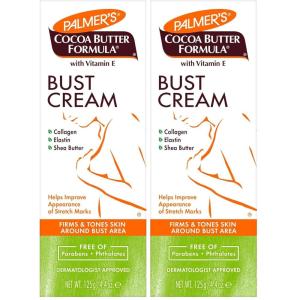 Palmer’s Cocoa Butter Formula Bust Cream for Pregnancy Skin Care with Vitamin E, 4.4 oz. (Pack of 3)(4.4 Ounce (Pack of 2))