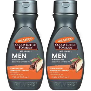 Palmer’s Cocoa Butter Formula Men’s 3-in-1 Fast Absorbing Face & Body Lotion, 8.5 oz.(8.5 Fl Oz (Pack of 2))