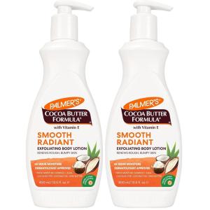 Palmer’s Cocoa Butter Formula Retexture & Renew Exfoliating Body Lotion for Rough & Bumpy Skin, Triple Action Moisturizers + AHAs, Pump Bottle, 13.5 Ounce(13.5 Fl Oz (Pack of 2))