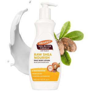 Palmer’s Shea Formula Raw Shea Body Lotion for Dry Skin, Hand & Body Moisturizer, Value Size Pump Bottle, 33.8 Ounces (Pack of 1)(13.5 Fl Oz (Pack of 2))