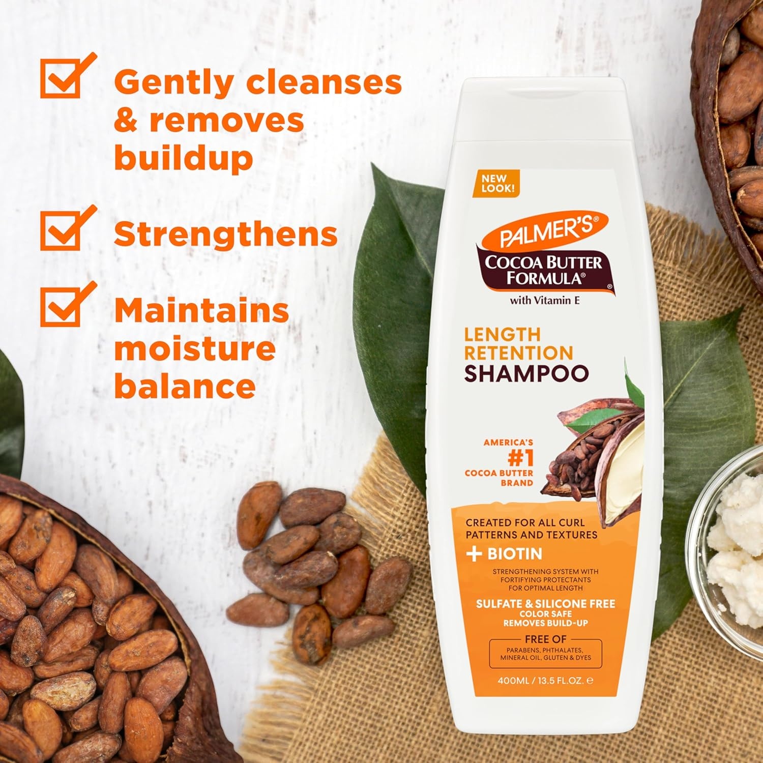 imagePalmers Cocoa Butter Formula Length Retention Shampoo amp Conditioner bundle Pack of 2