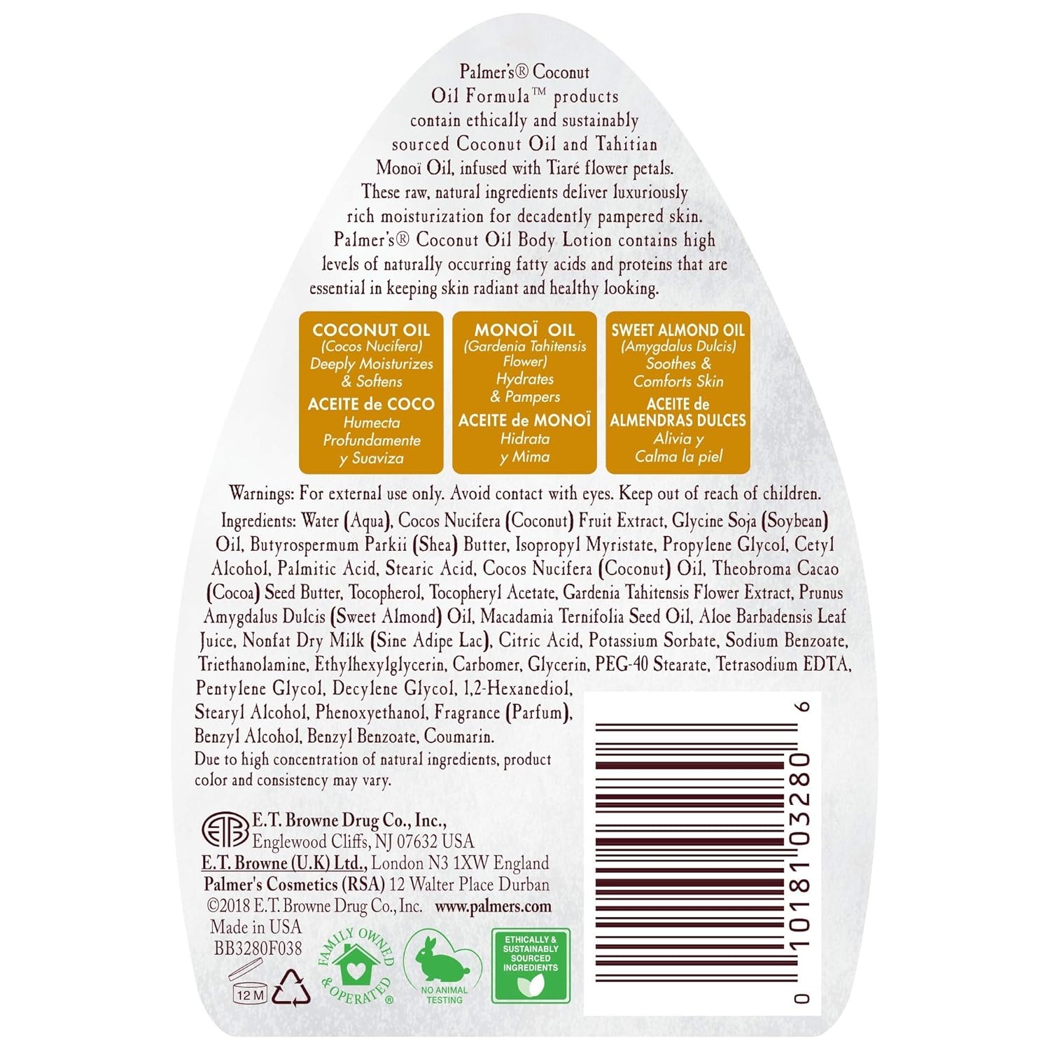 imagePalmers Coconut Oil Formula Body Lotion for Dry Skin Hand amp Body Moisturizer with Green Coffee Extract amp Vitamin E Flip Cap Bottle 85 Fl Oz Pack of 1WHITE